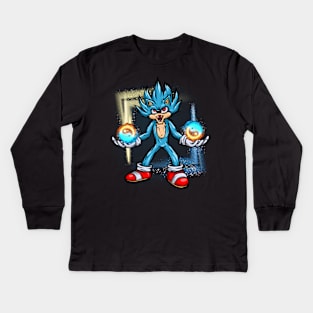 sonic super power Kids Long Sleeve T-Shirt
